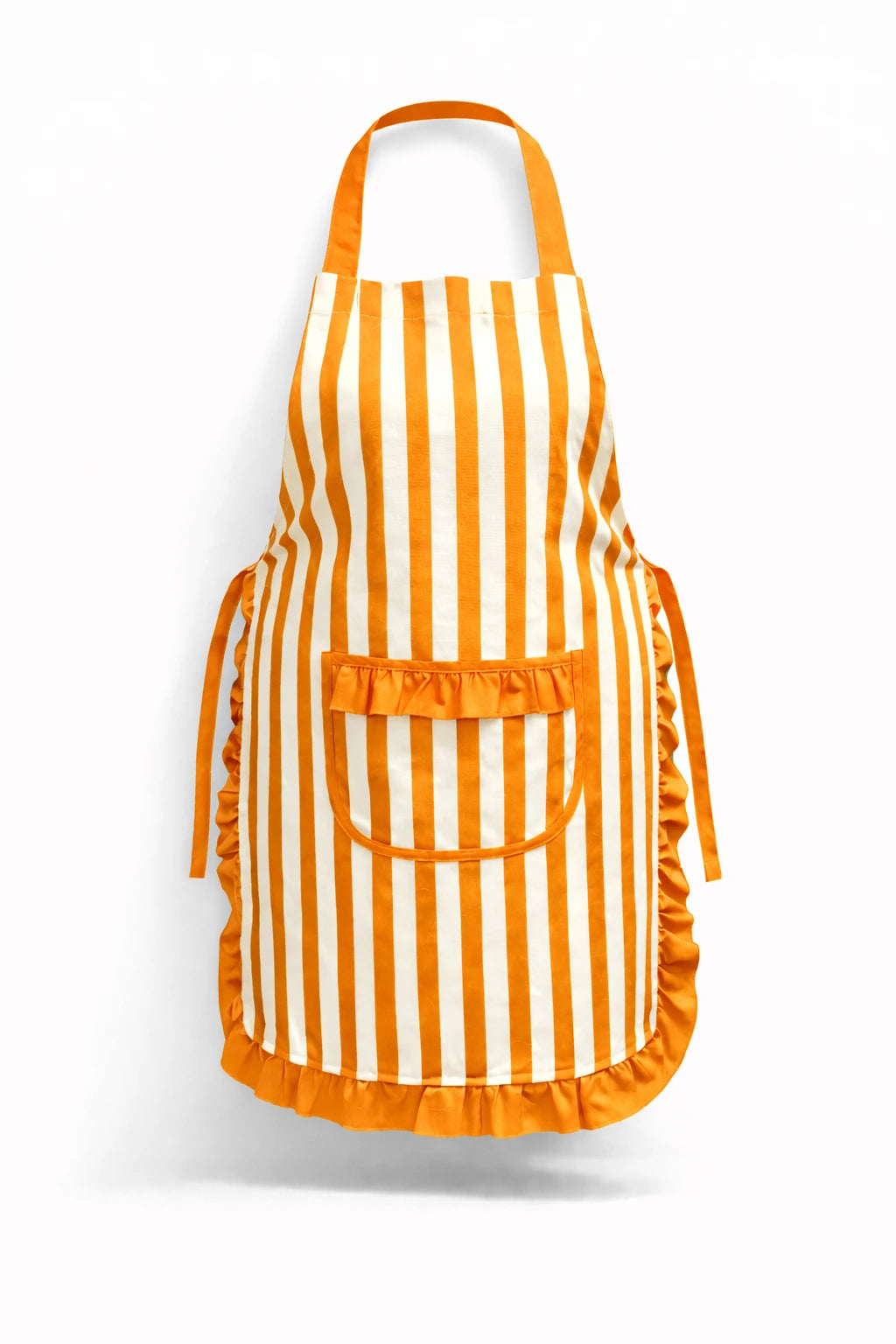 STRIPED KITCHEN APRON ORANGE
