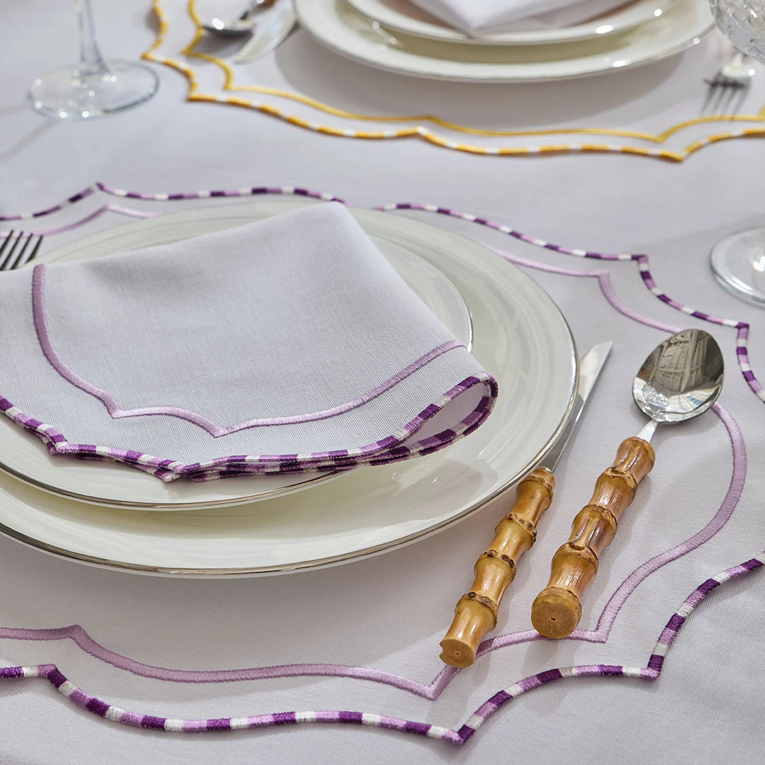 MARBLED NAPKINS PURPLE (SET OF 4)