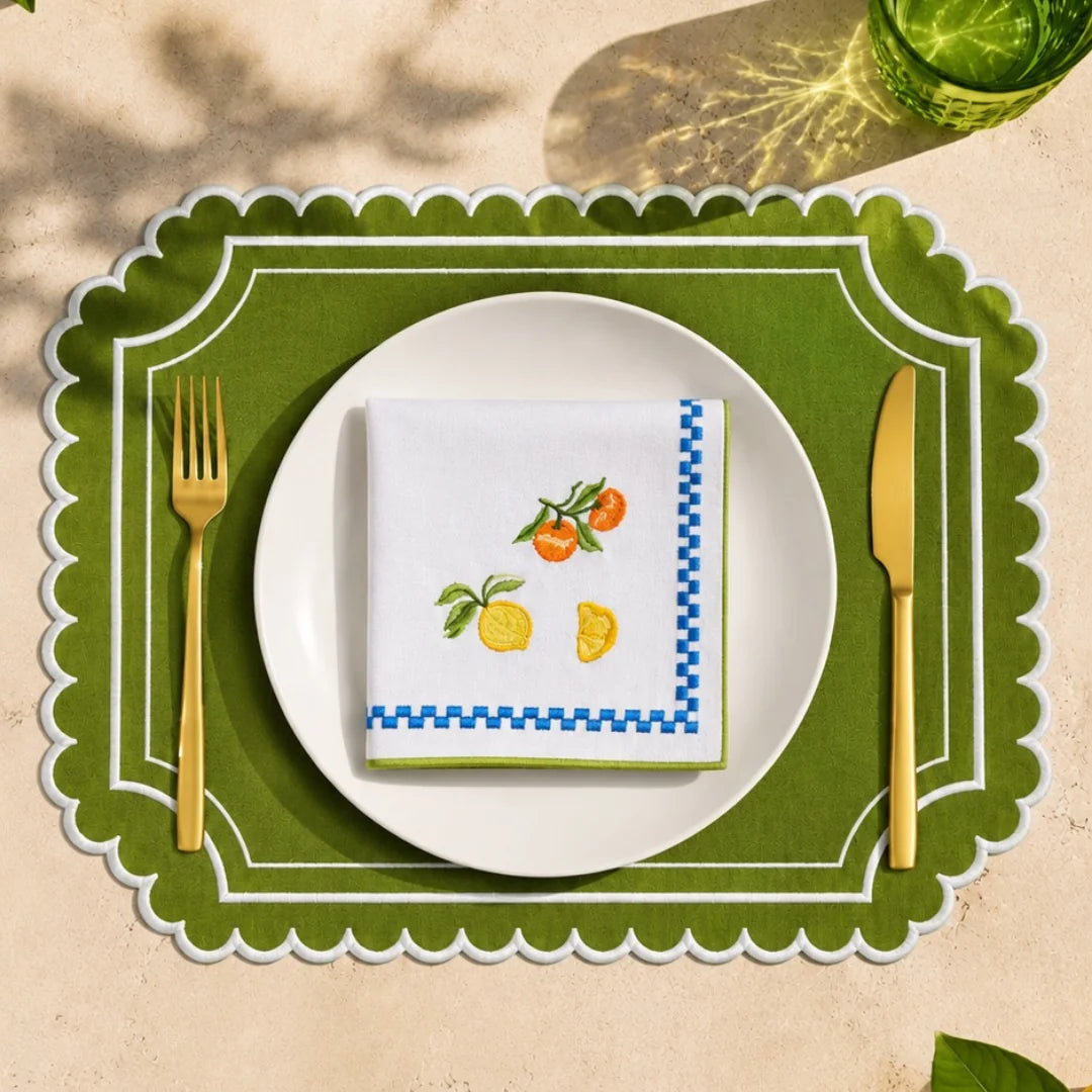 EMMA PLACEMATS GREEN (SET OF 4)