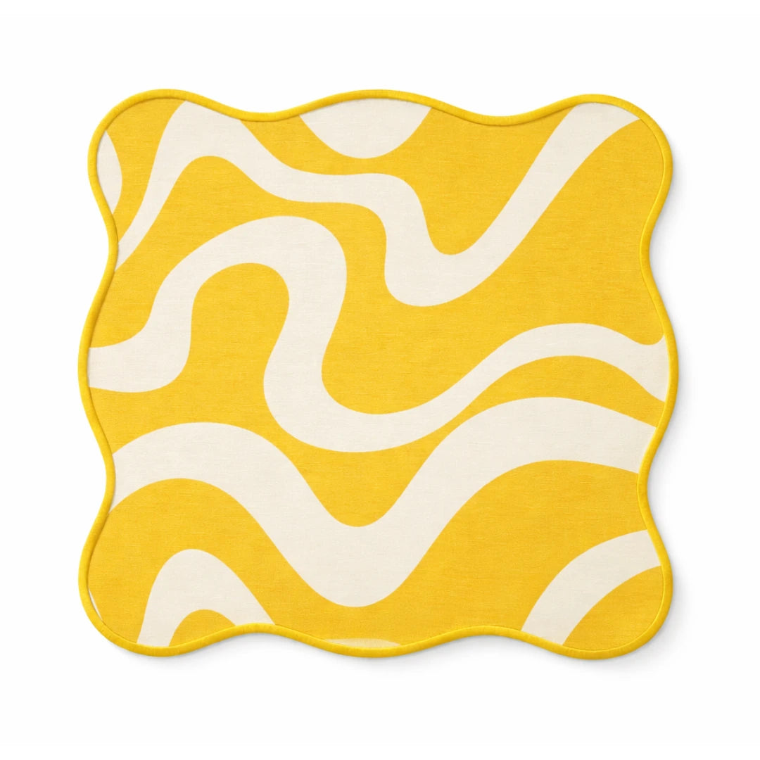 WAVE PLACEMAT YELLOW (SET OF 4)