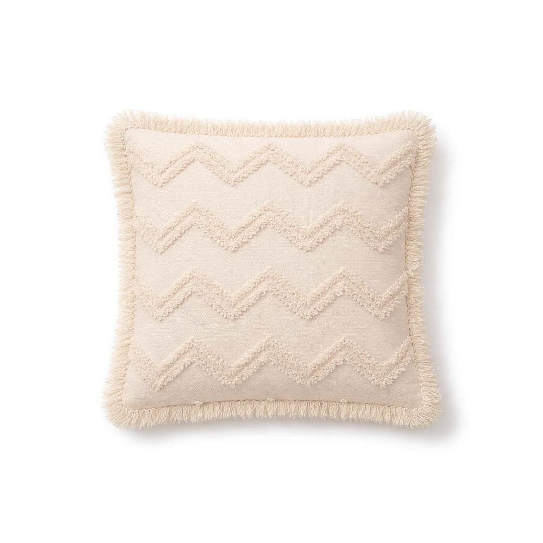 Zigzag Fringed Cushion Cover