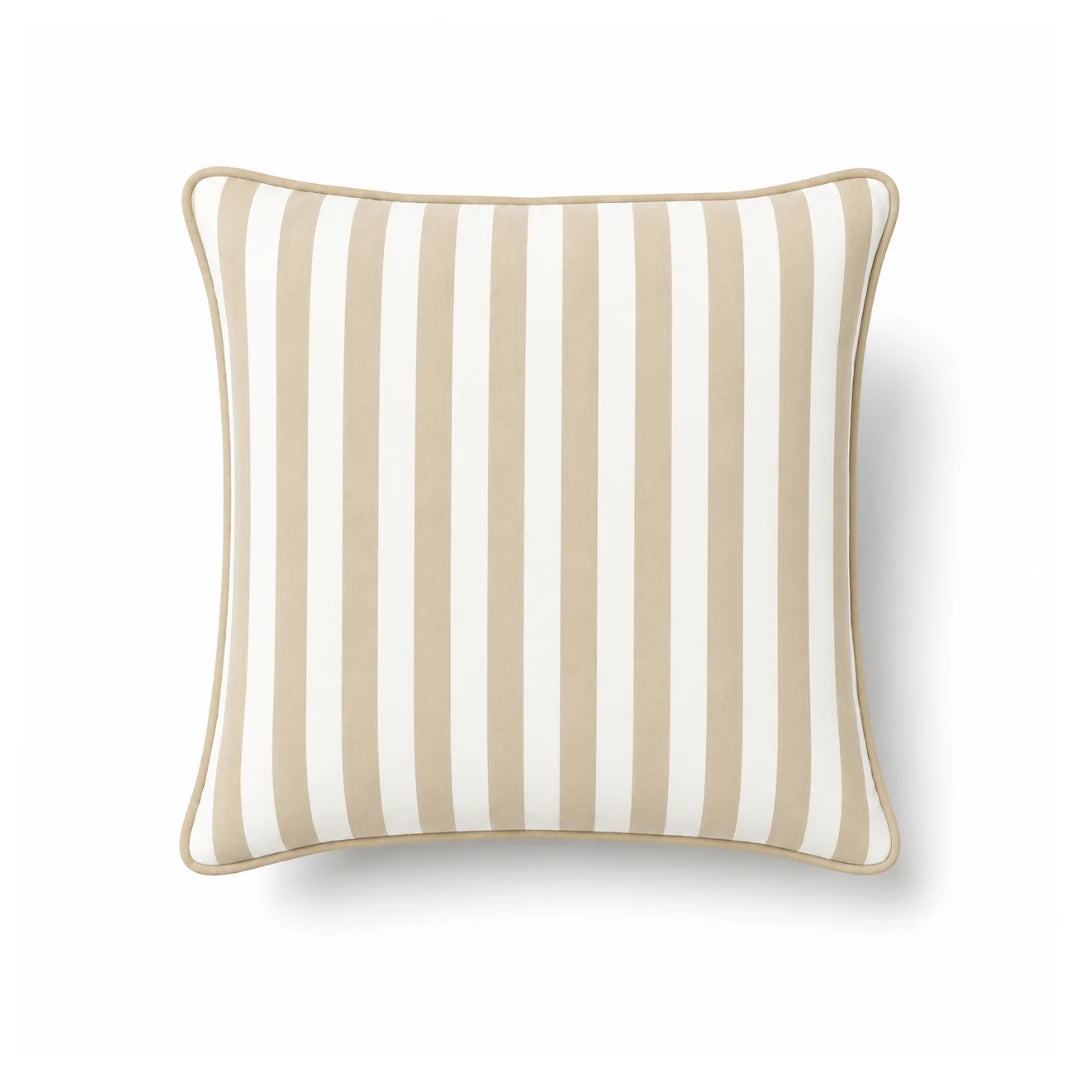 Striped Piped Cushion Cover, 43x43 cm
