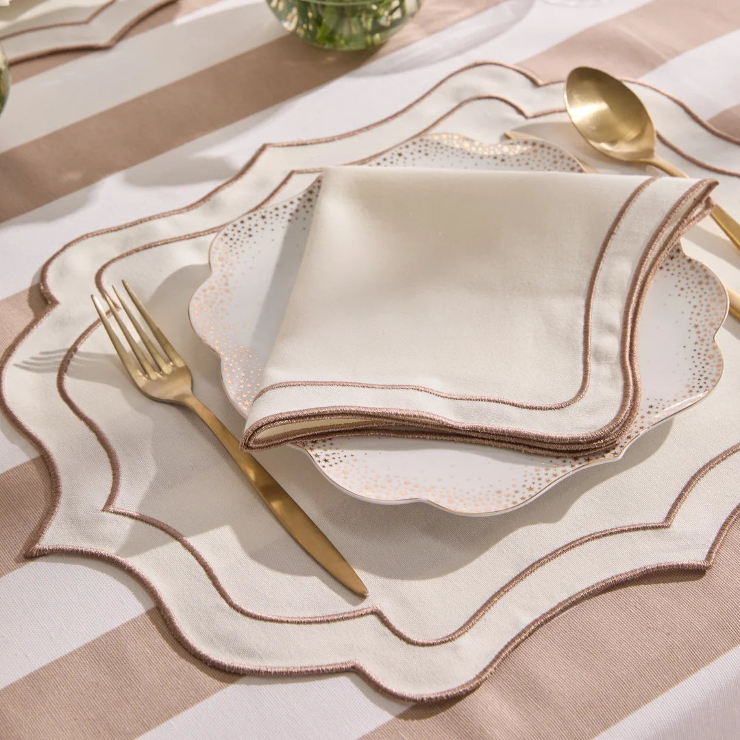 HARMONY NAPKINS BEIGE (SET OF 4)