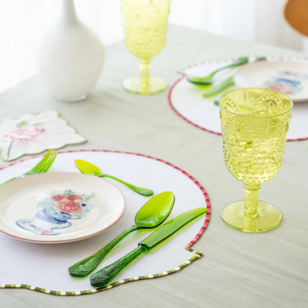 HYBRID PLACEMATS GREEN BURGUNDY (SET OF 4)