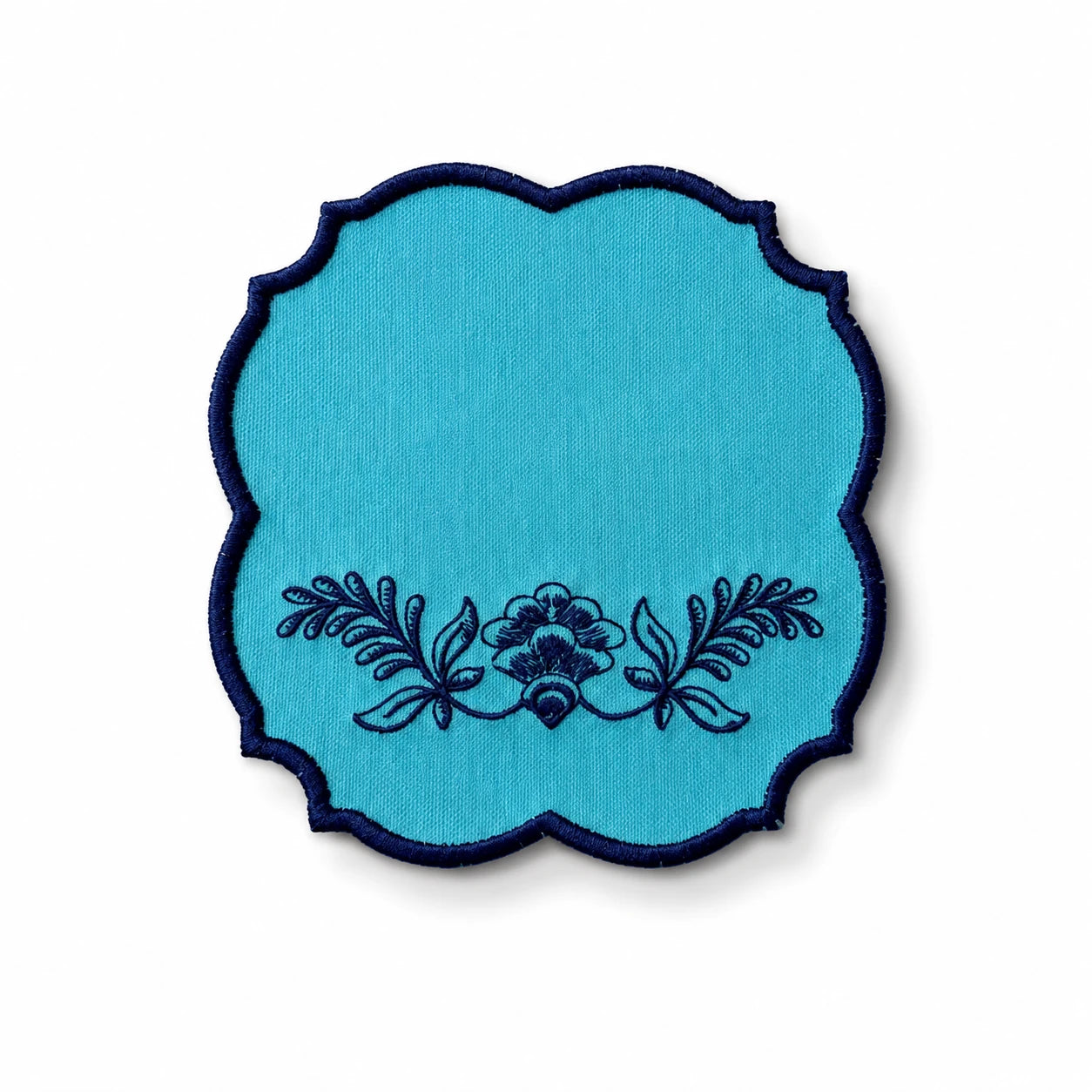 FIORENZA COCKTAIL NAPKINS TURQUOISE/NAVY (SET OF 4)