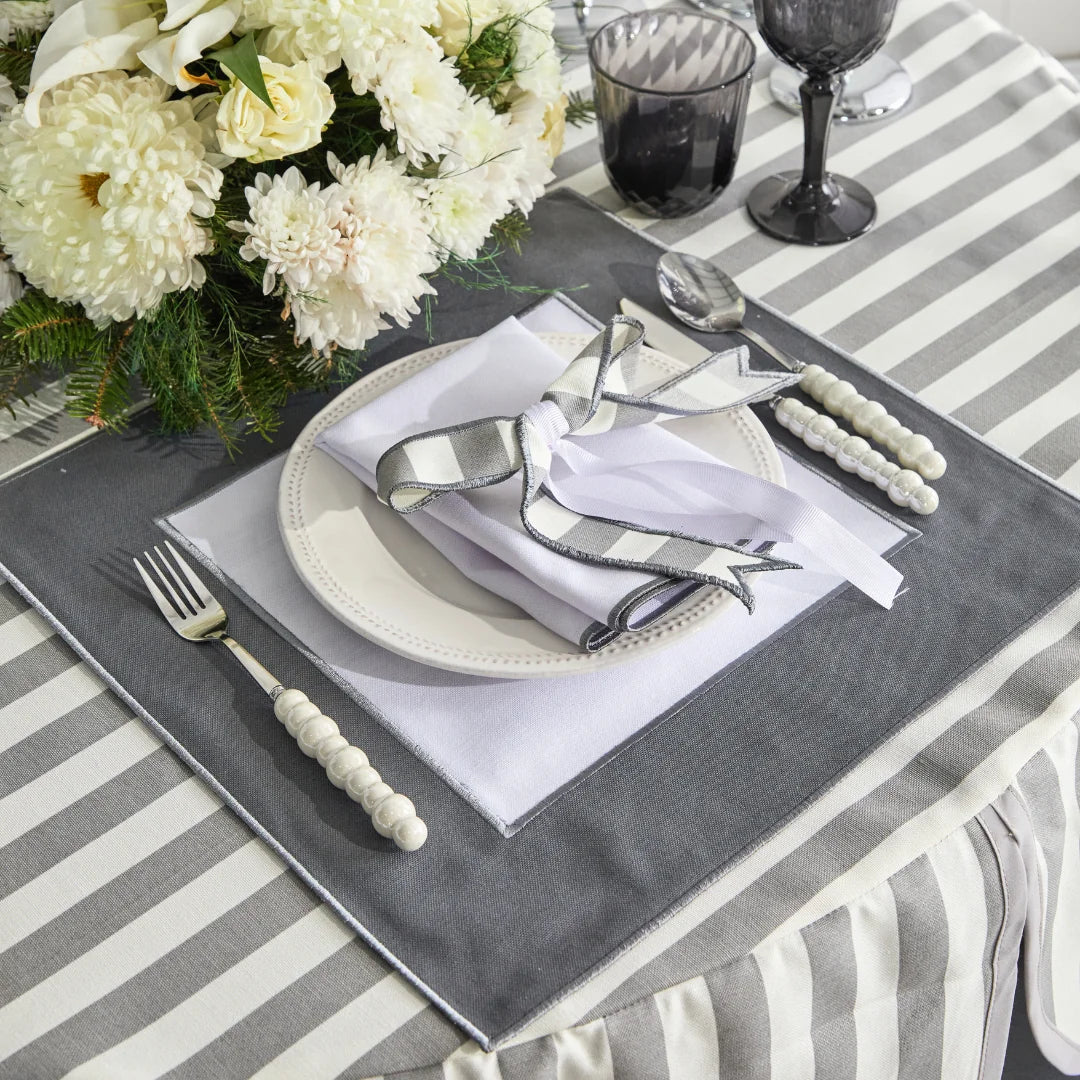 MABEL NAPKINS GRAY (SET OF 4)