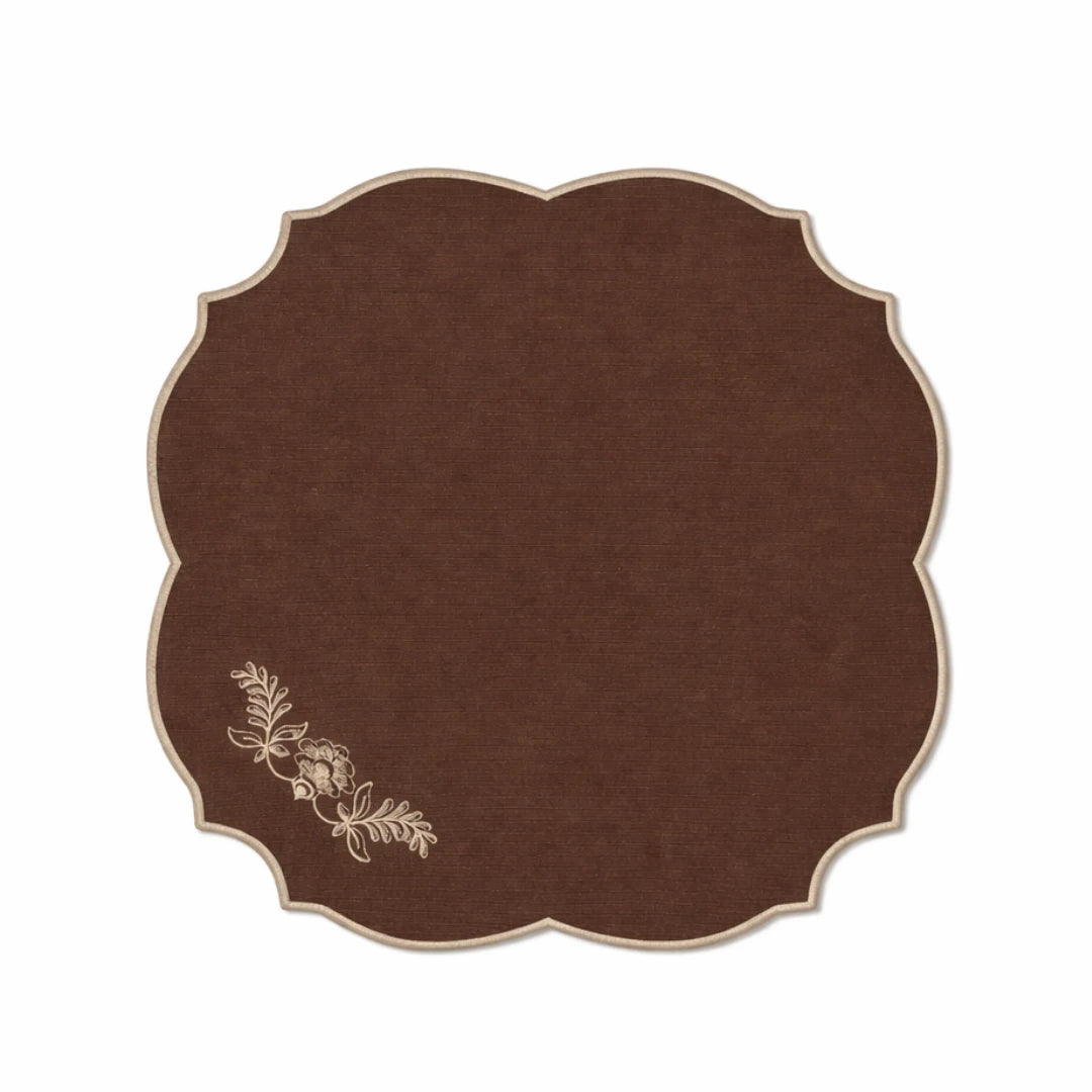 FIORENZA NAPKINS BROWN/BEIGE (SET OF 4)
