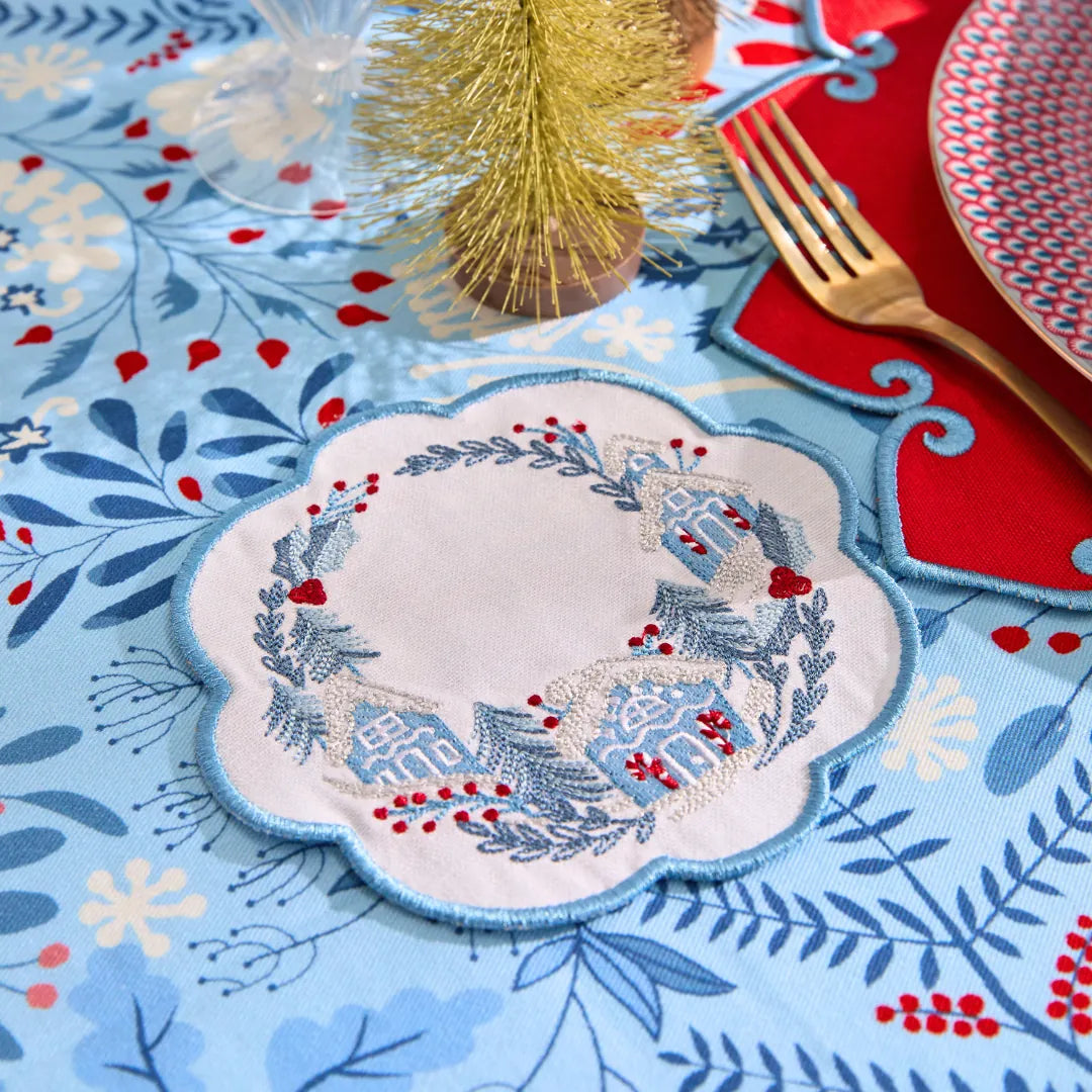 NEW YEAR COCKTAIL NAPKINS BLUE (SET OF 4)