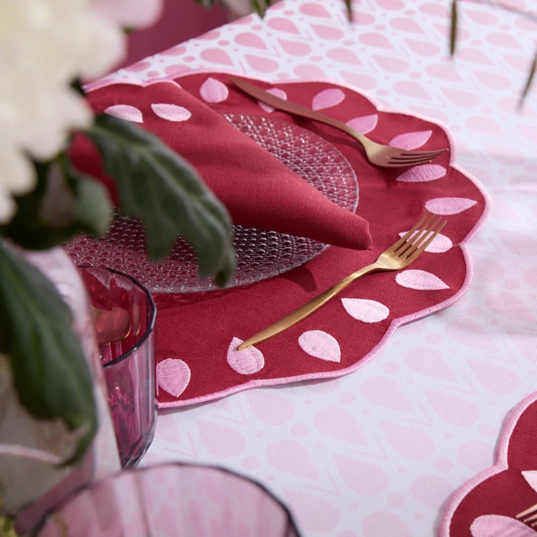 SCARLET PLACEMATS BURGUNDY (SET OF 4)
