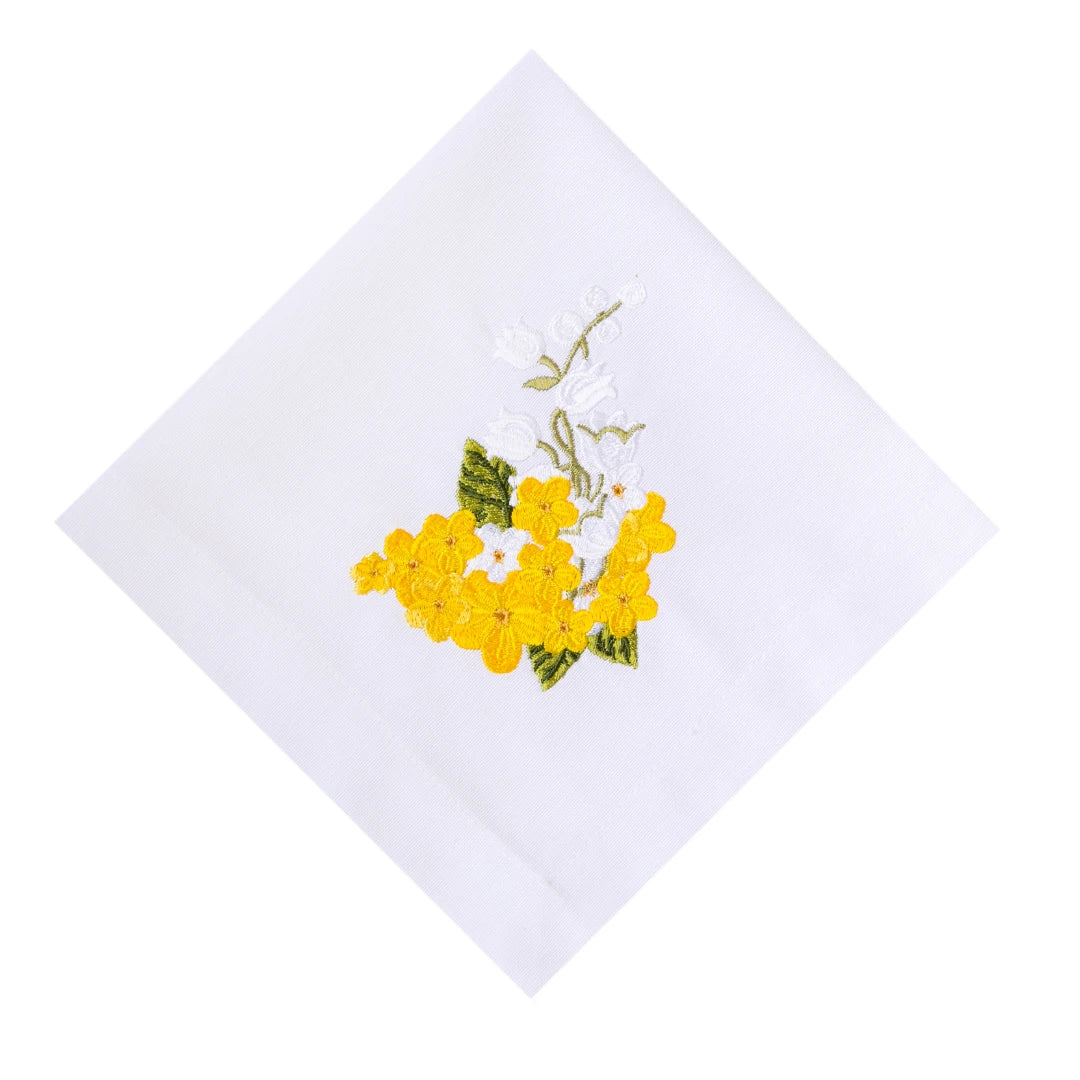 HYDRANGEA DINNER NAPKIN YELLOW (SET OF 4)