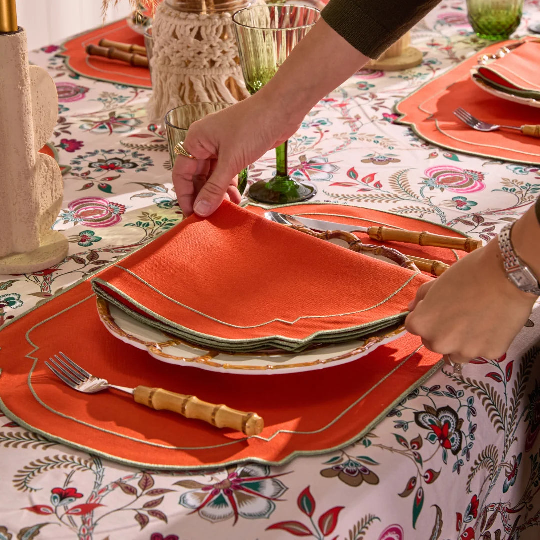 LUNA NAPKINS ORANGE (SET OF 4)