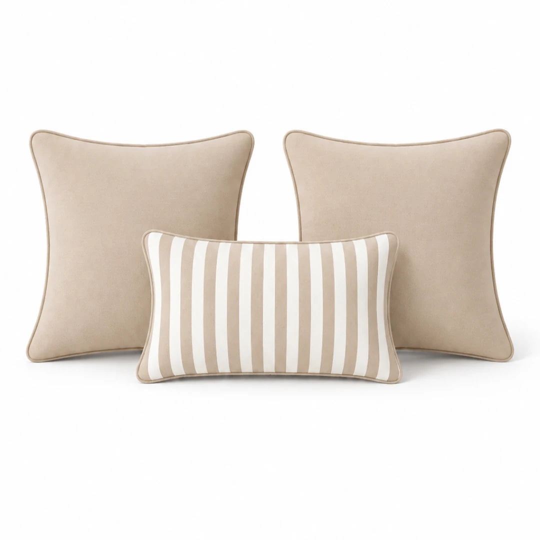 Beige Cushion Cover Set