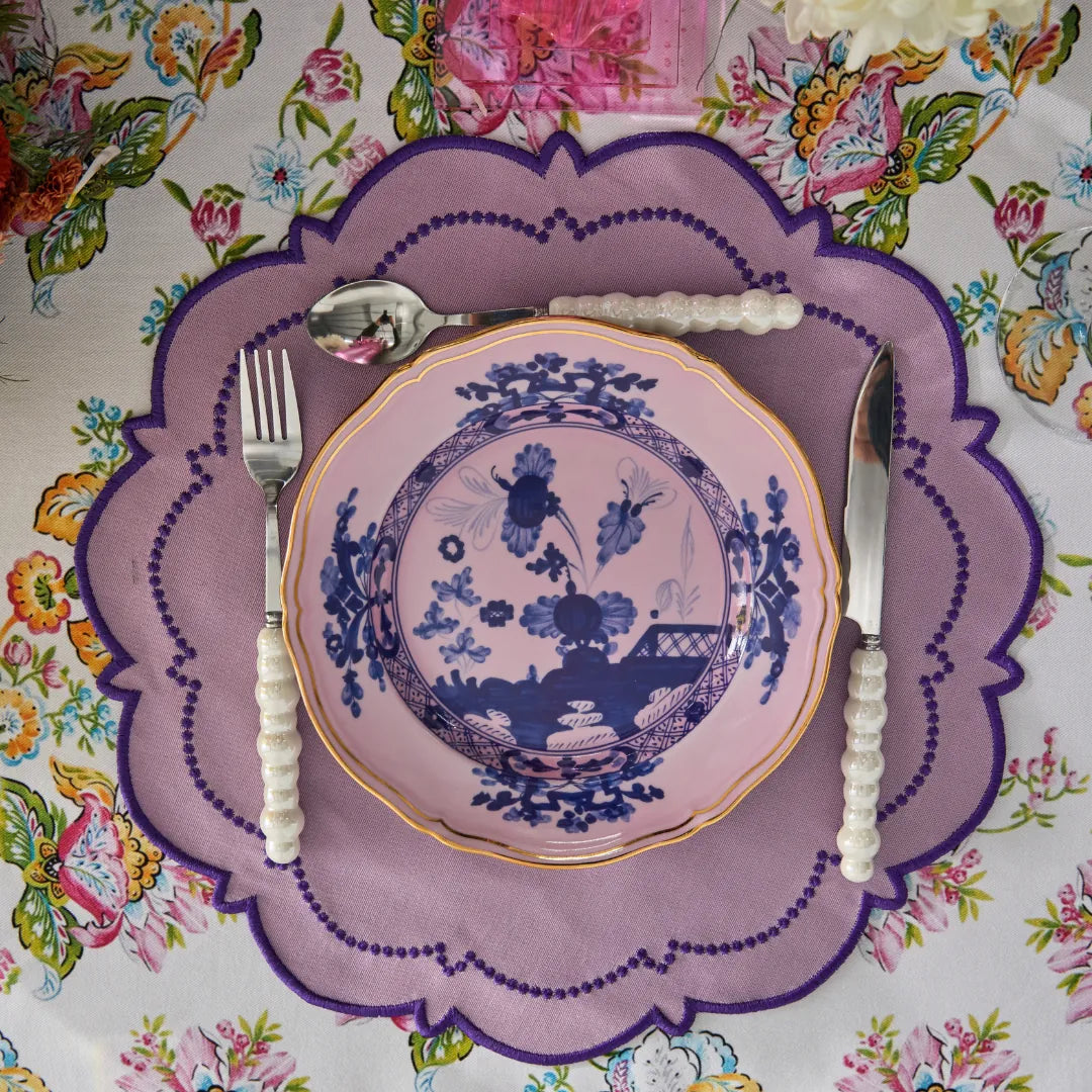 MIXED-COLOR BLOOM NAPKINS LILAC (SET OF 4)