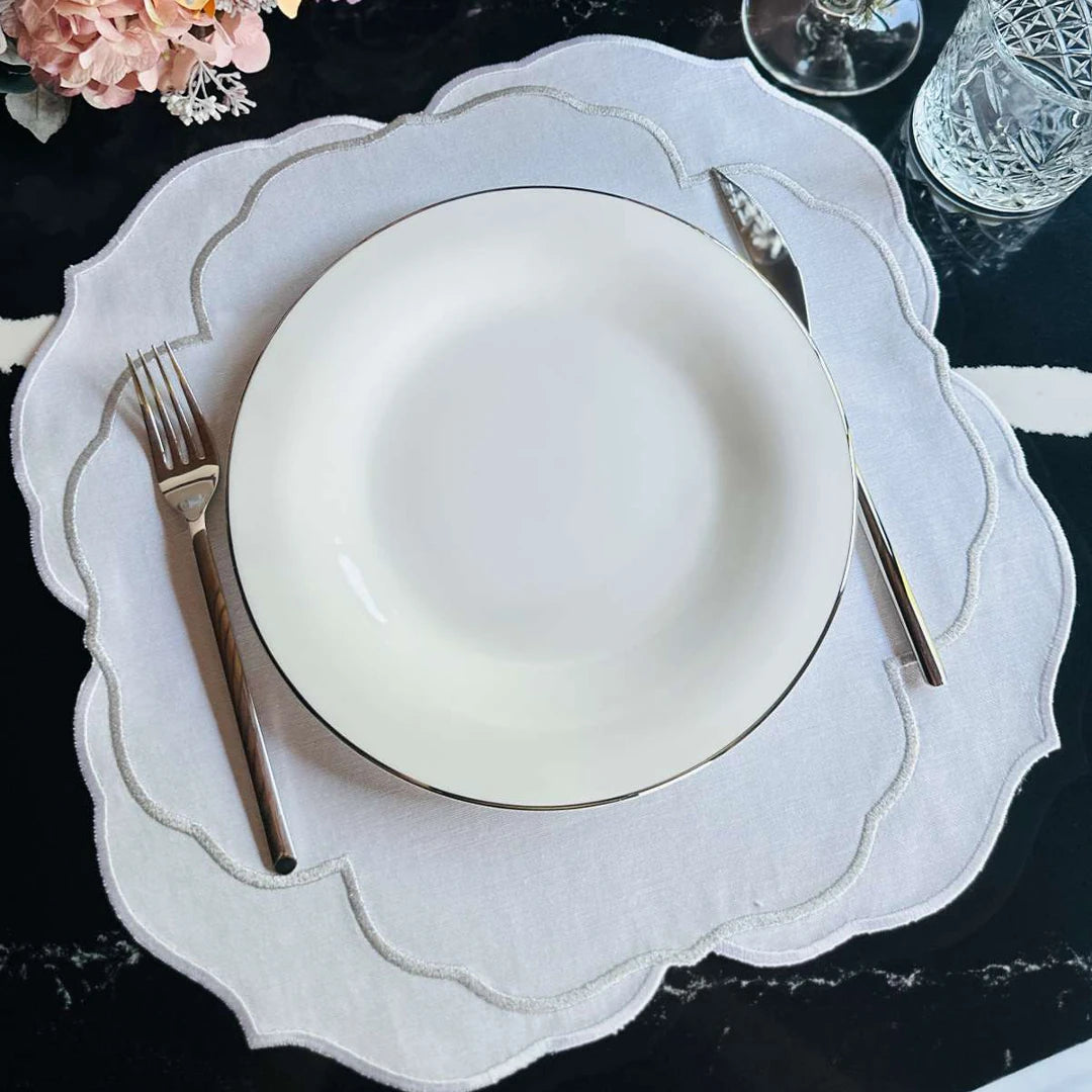 SERENA PLACEMATS SILVER ECRU (SET OF 4)