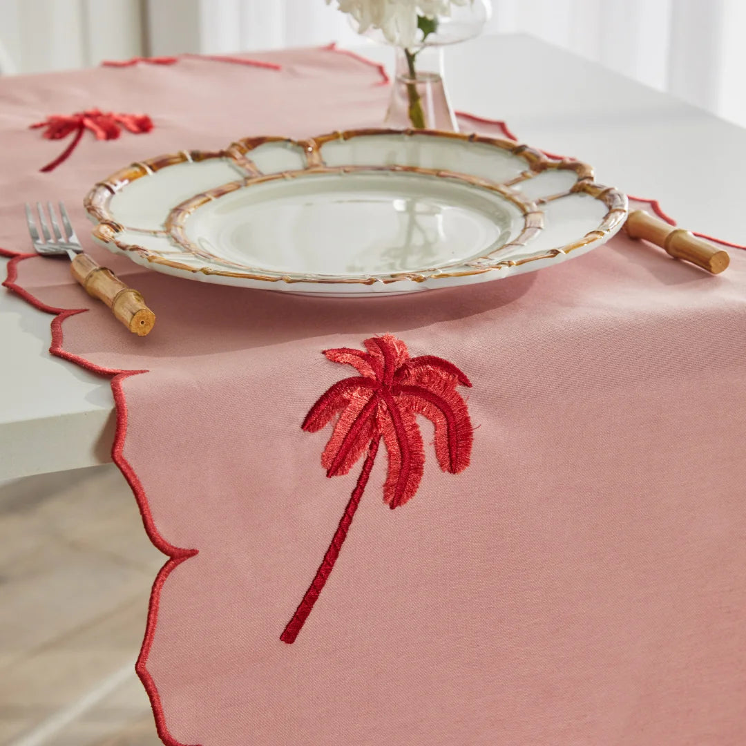 3D EMBROIDERED PALM RUNNER