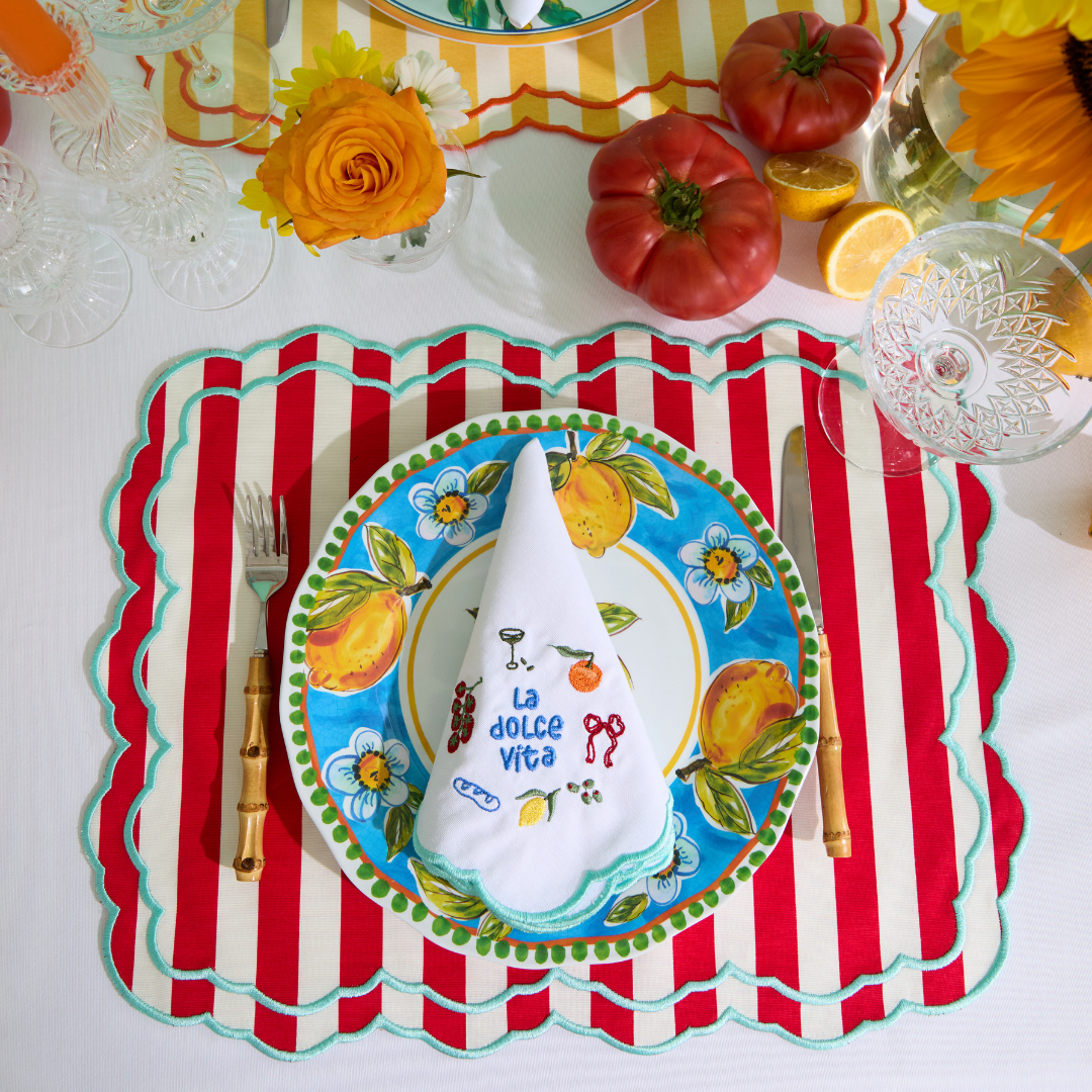 LA DOLCE VITA NAPKINS BLUE (SET OF 4)