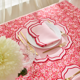 FIONA NAPKINS PINK RED (SET OF 4)