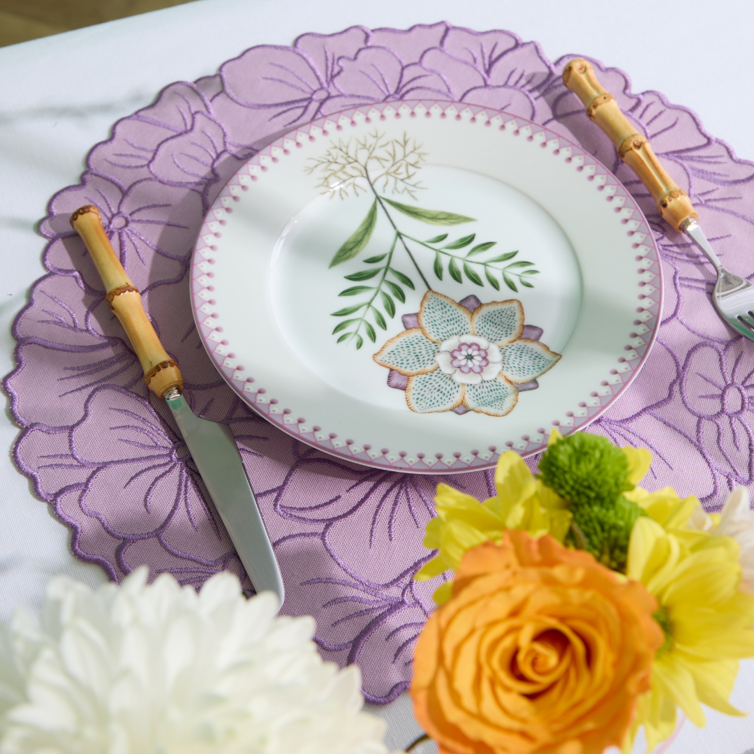FLORA PLACEMATS PURPLE (SET OF 4)
