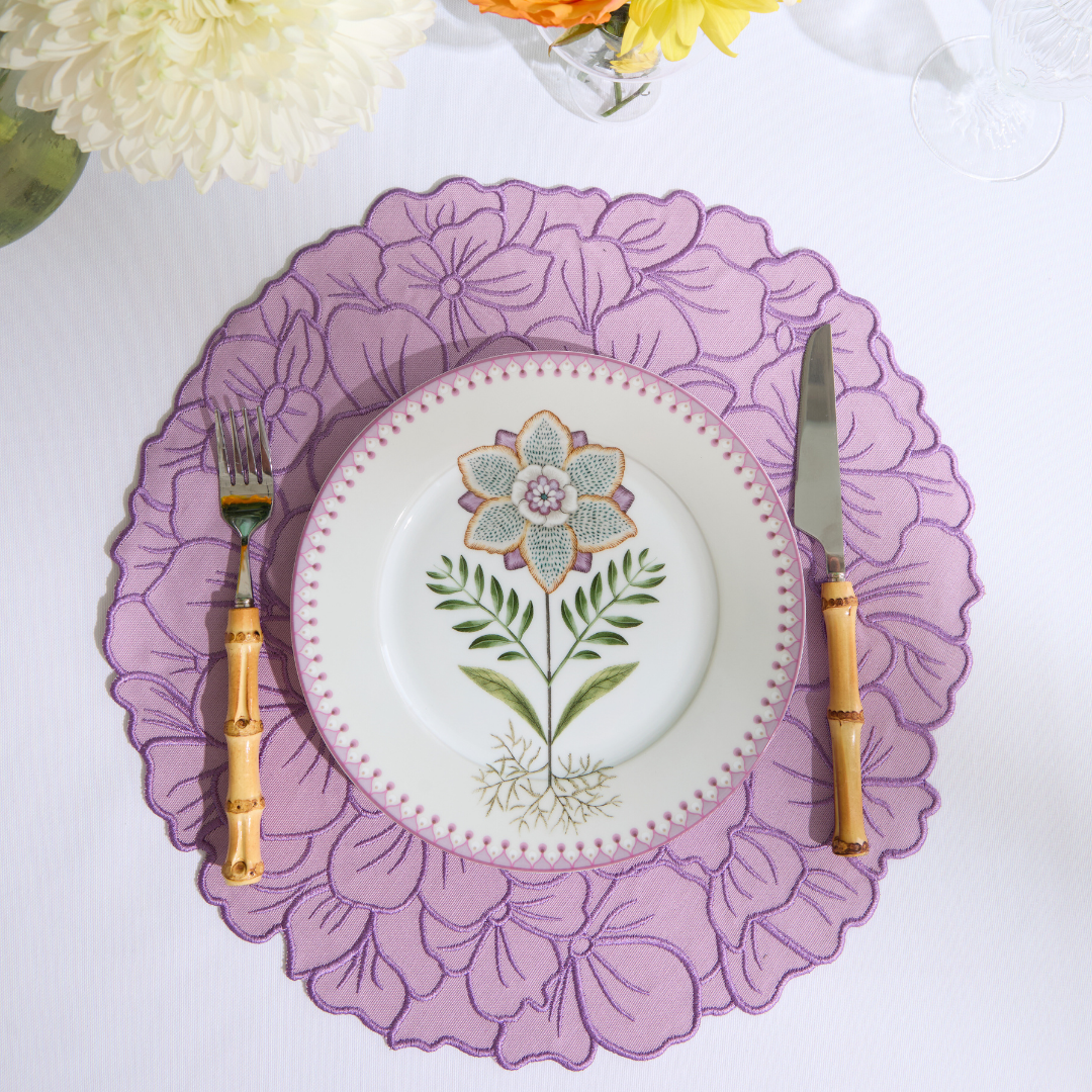 FLORA PLACEMATS PURPLE (SET OF 4)