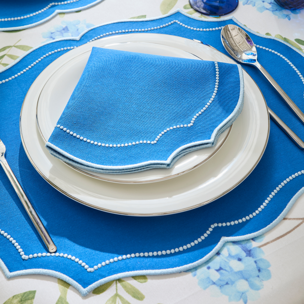 LILY OF GRACE NAPKINS BLUE (SET OF 4)