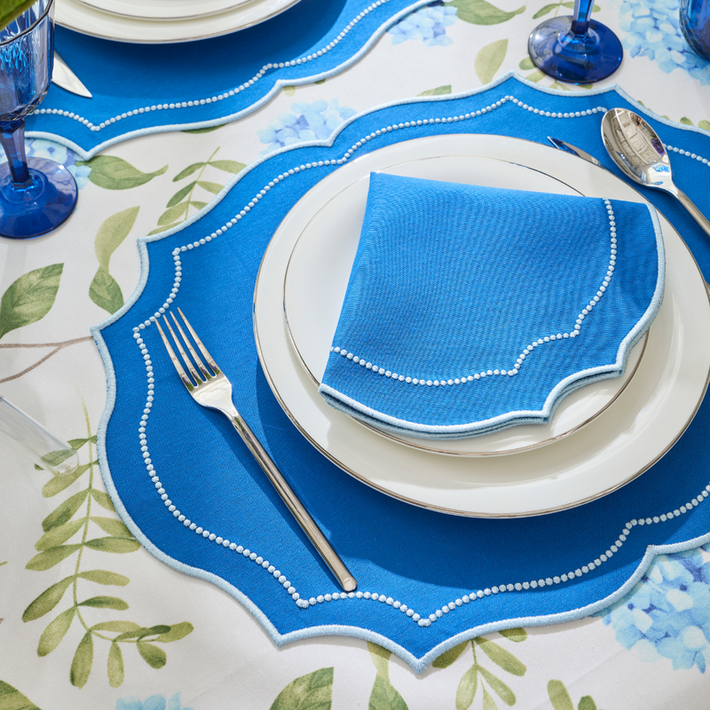 BLUE HYDRANGEA TABLECLOTH