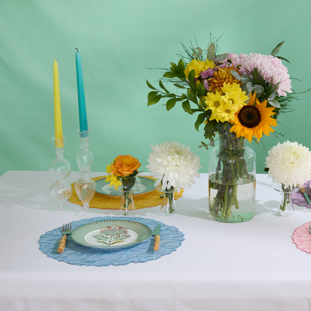 FLORA PLACEMATS BLUE (SET OF 4)