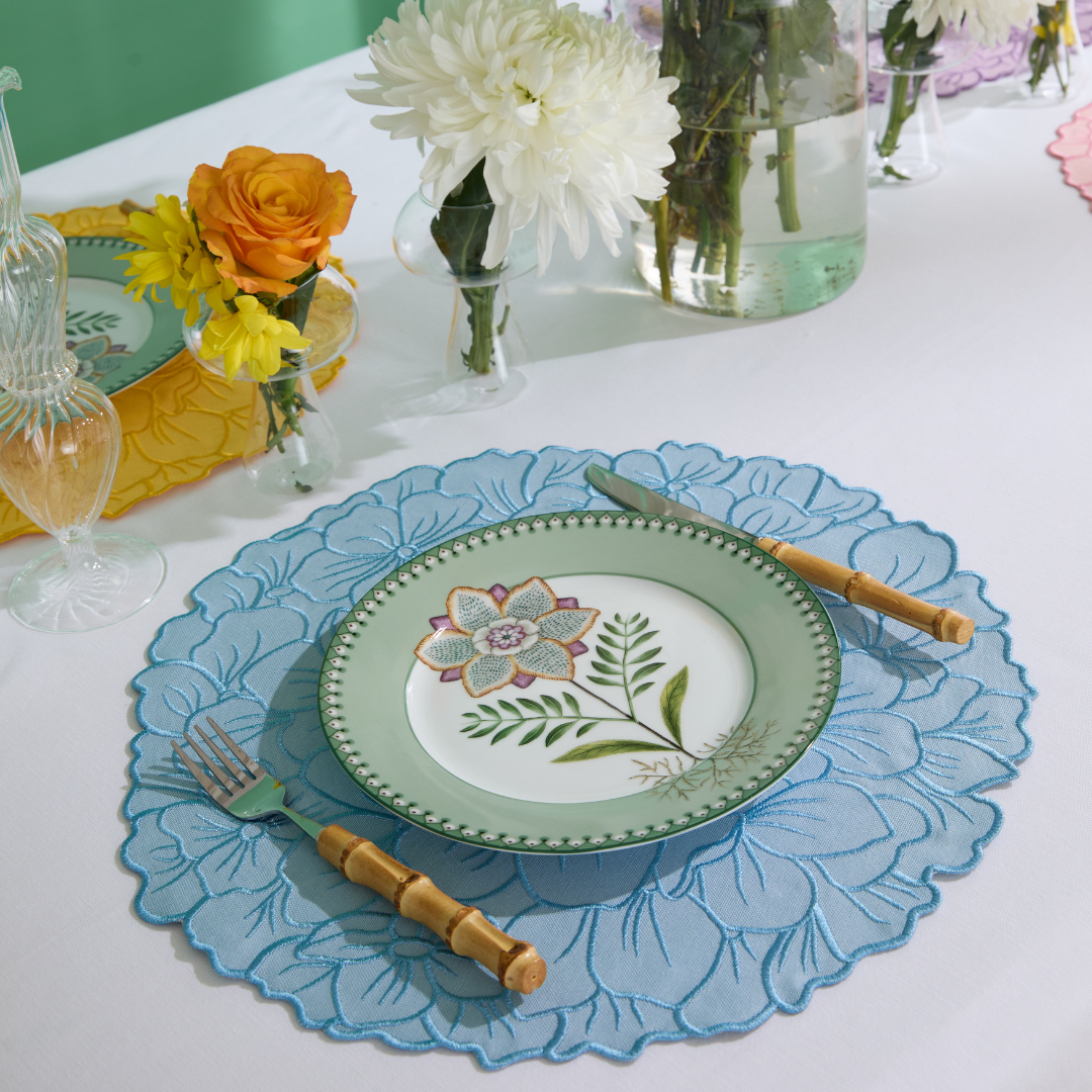 FLORA PLACEMATS BLUE (SET OF 4)