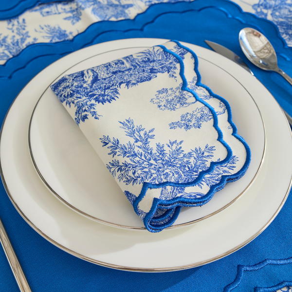 TOILE de JOUY NAPKINS BLUE (SET OF 4)