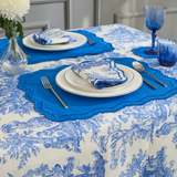 TOILE de JOUY NAPKINS BLUE (SET OF 4)