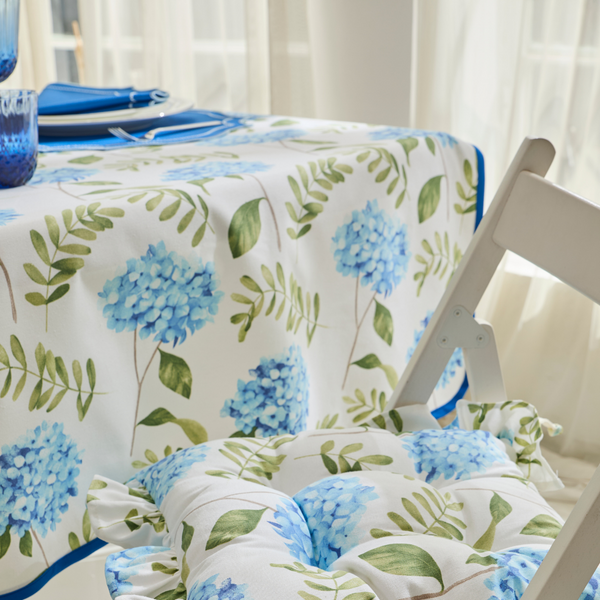 BLUE HYDRANGEA TABLECLOTH