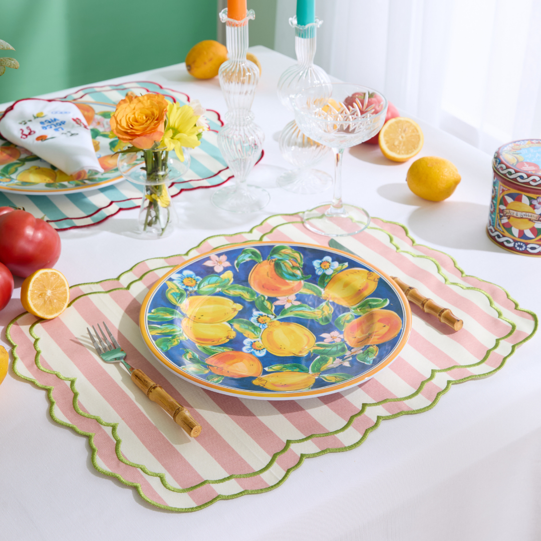 STRIPE PLACEMATS PINK (SET OF 4)