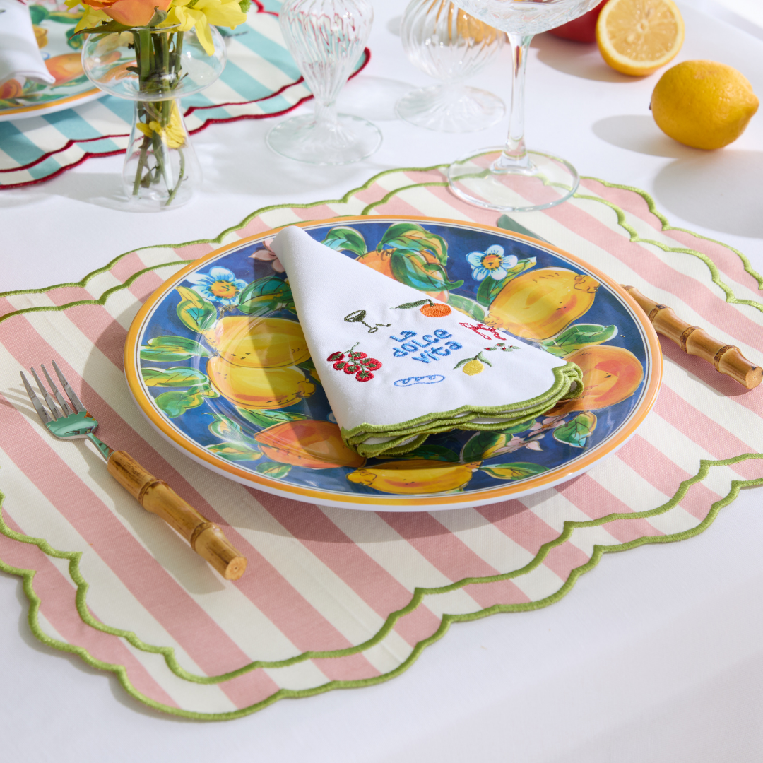 LA DOLCE VITA NAPKINS GREEN (SET OF 4)