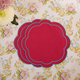 GISELLE PLACEMATS BURQUNDY (SET OF 4)