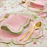 FIONA NAPKINS PINK GREEN (SET OF 4)