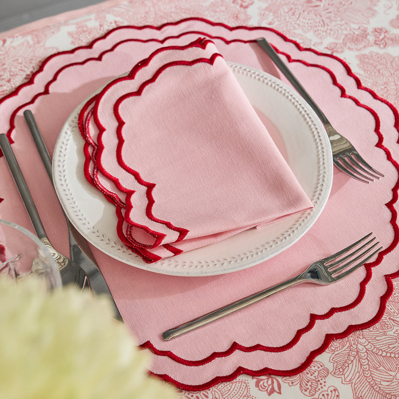 HERME NAPKINS PINK (SET OF 4)