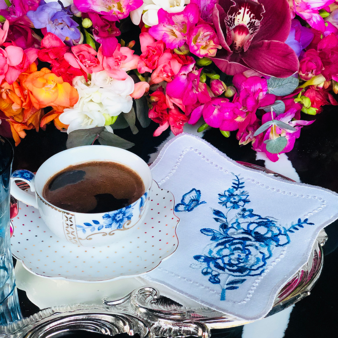 ROYAL COCKTAIL NAPKINS BLUE (SET OF 4)