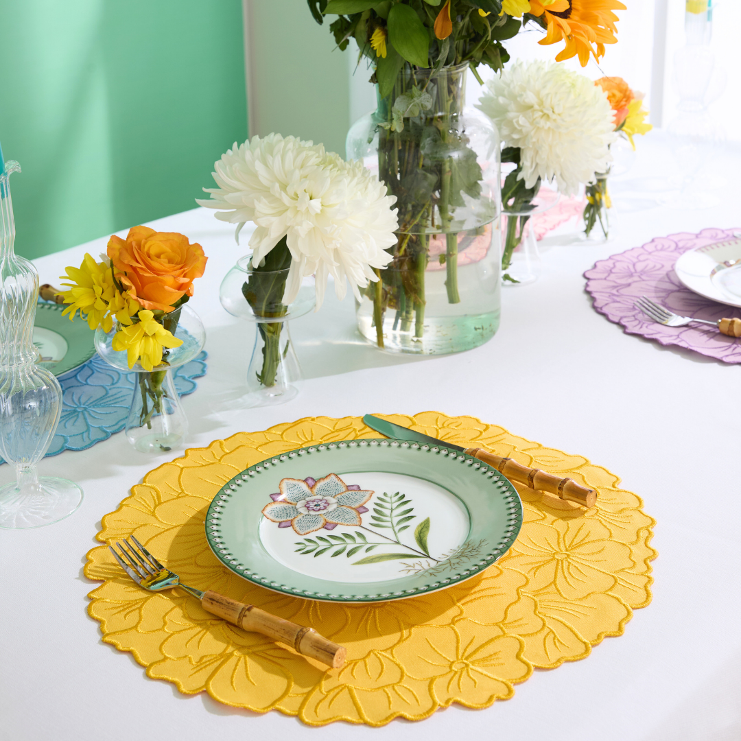 FLORA PLACEMATS YELLOW (SET OF 4)