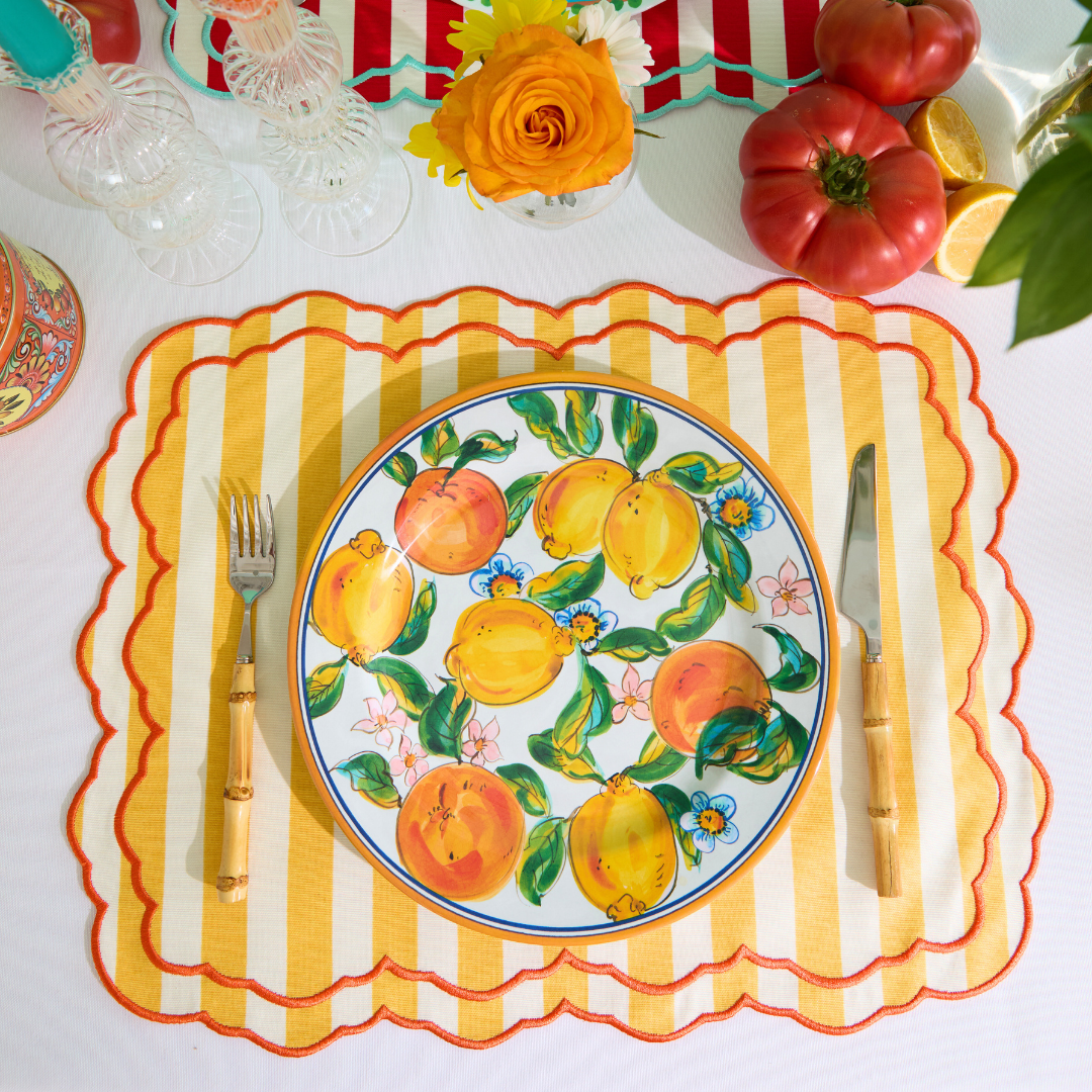 STRIPE PLACEMATS YELLOW (SET OF 4)