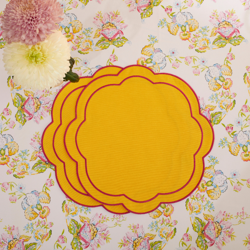 GISELLE PLACEMATS YELLOW (SET OF 4)