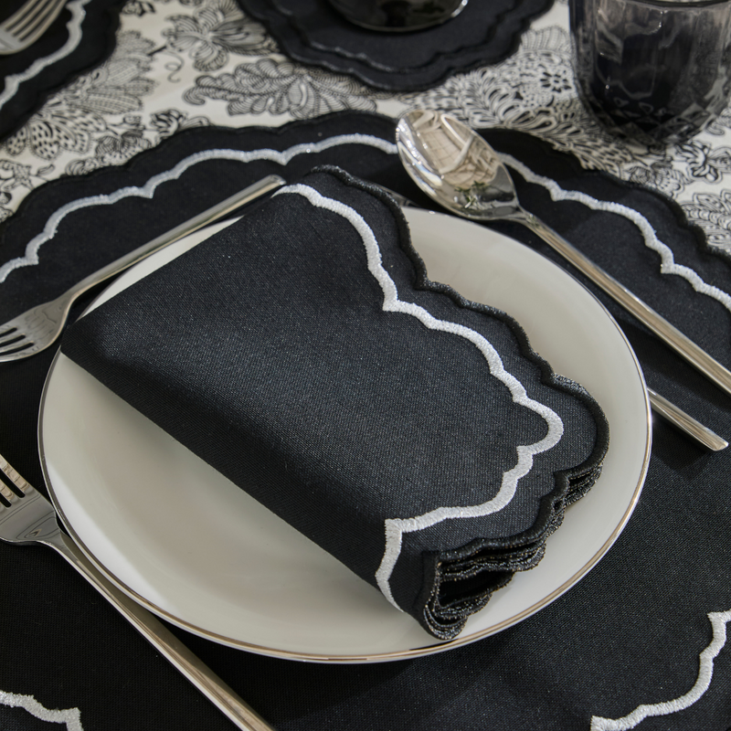 HERME PLACEMATS BLACK (SET OF 4)