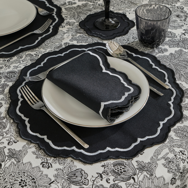 HERME TABLECLOTH BLACK