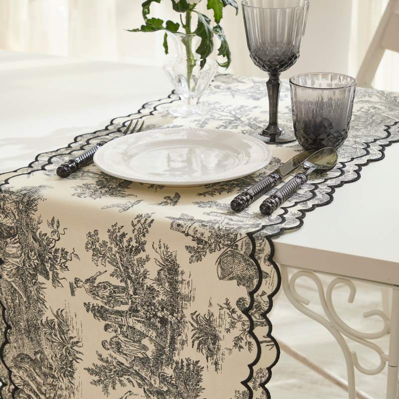 TOILE DE JOUY RUNNER BLACK