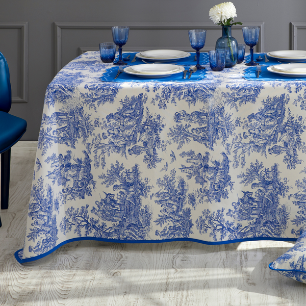 TOILE DE JOUY TABLECLOTH BLUE