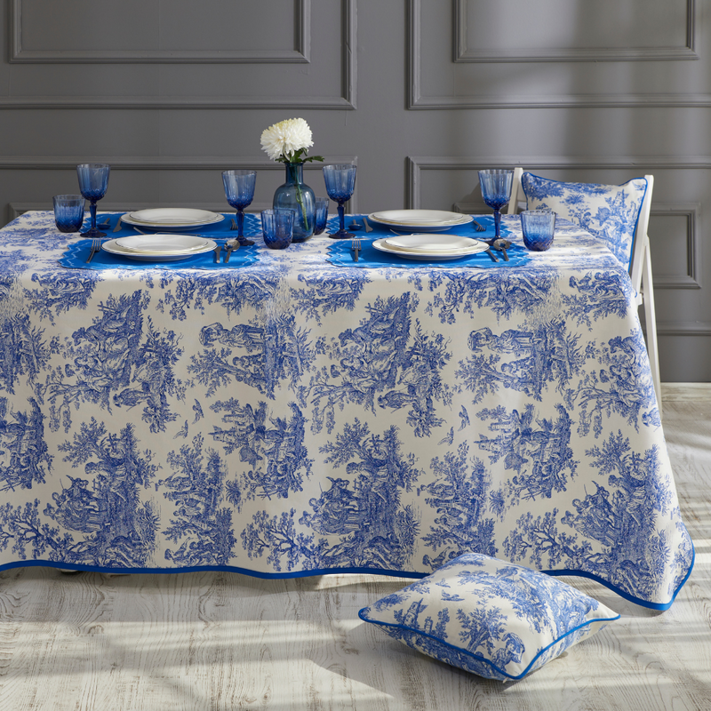 TOILE DE JOUY TABLECLOTH BLUE