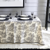 TOILE DE JOUY TABLECLOTH BLACK