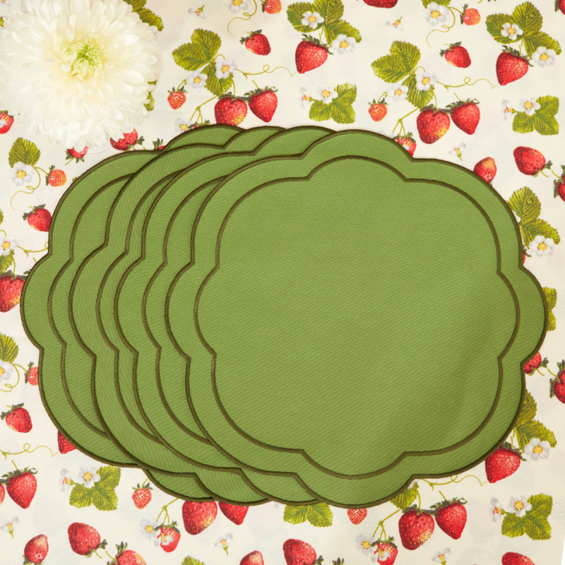 GISELLE PLACEMATS GREEN (SET OF 4)