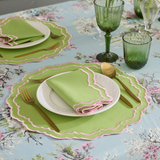 HERME PLACEMATS GREEN PINK (SET OF 4)