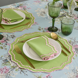 HERME PLACEMATS GREEN PINK (SET OF 4)