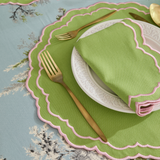 HERME PLACEMATS GREEN PINK (SET OF 4)