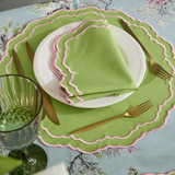 HERME PLACEMATS GREEN PINK (SET OF 4)